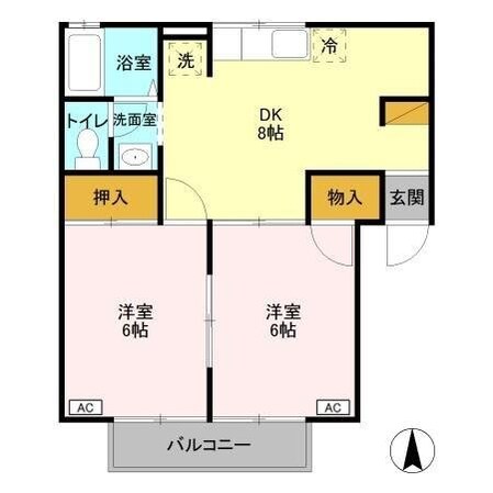 セジュール藤塚 Bの物件間取画像